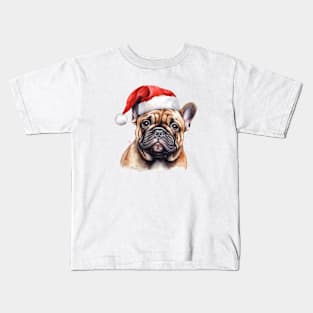 Bulldog Puppy Christmas New Year Vibes Kids T-Shirt